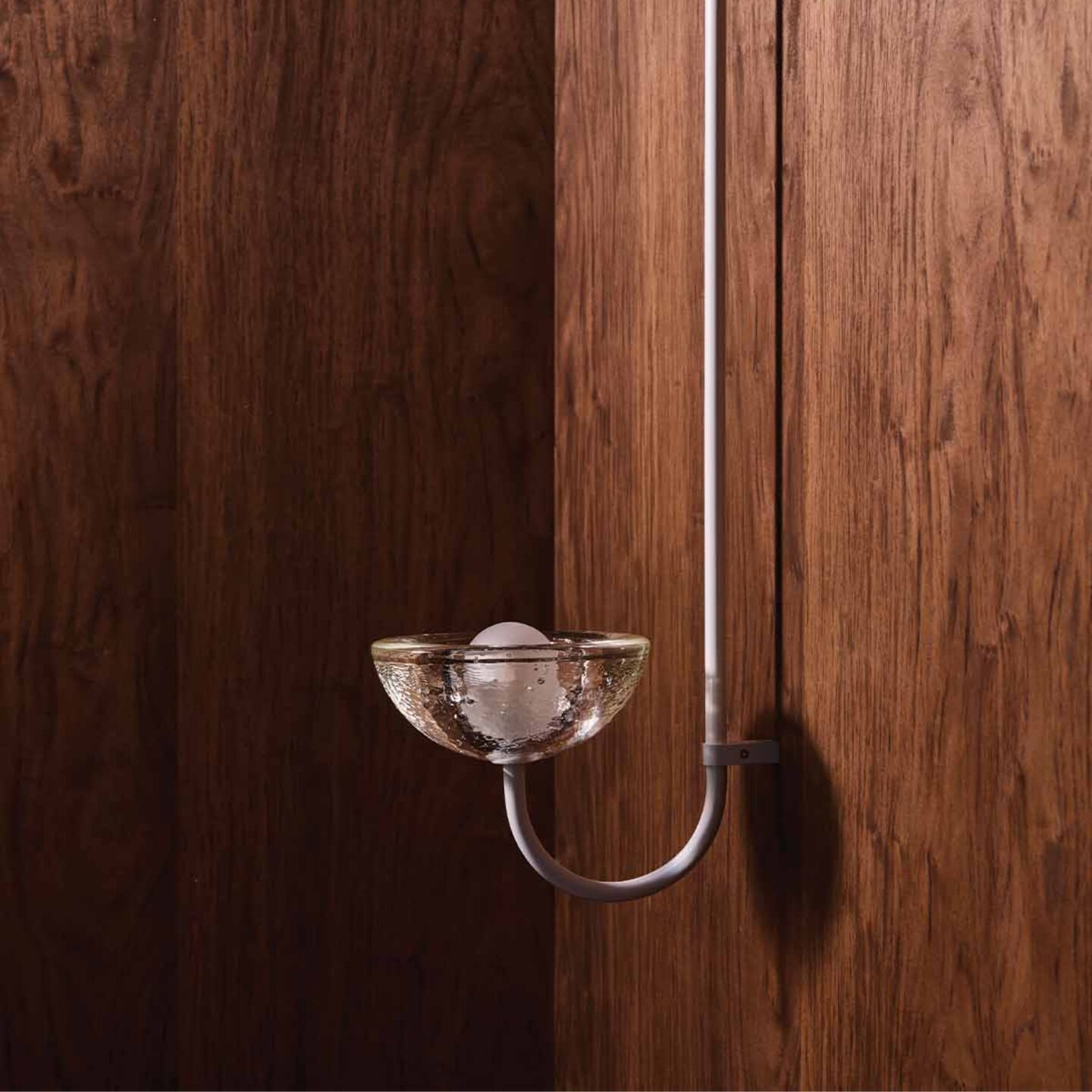 Aurelia Wall Light Large Cast Glass, White Satin